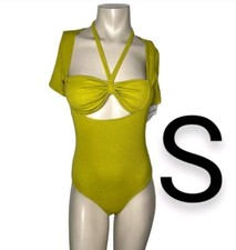   Lime Stretchy Cut Out Bodysuit Size S