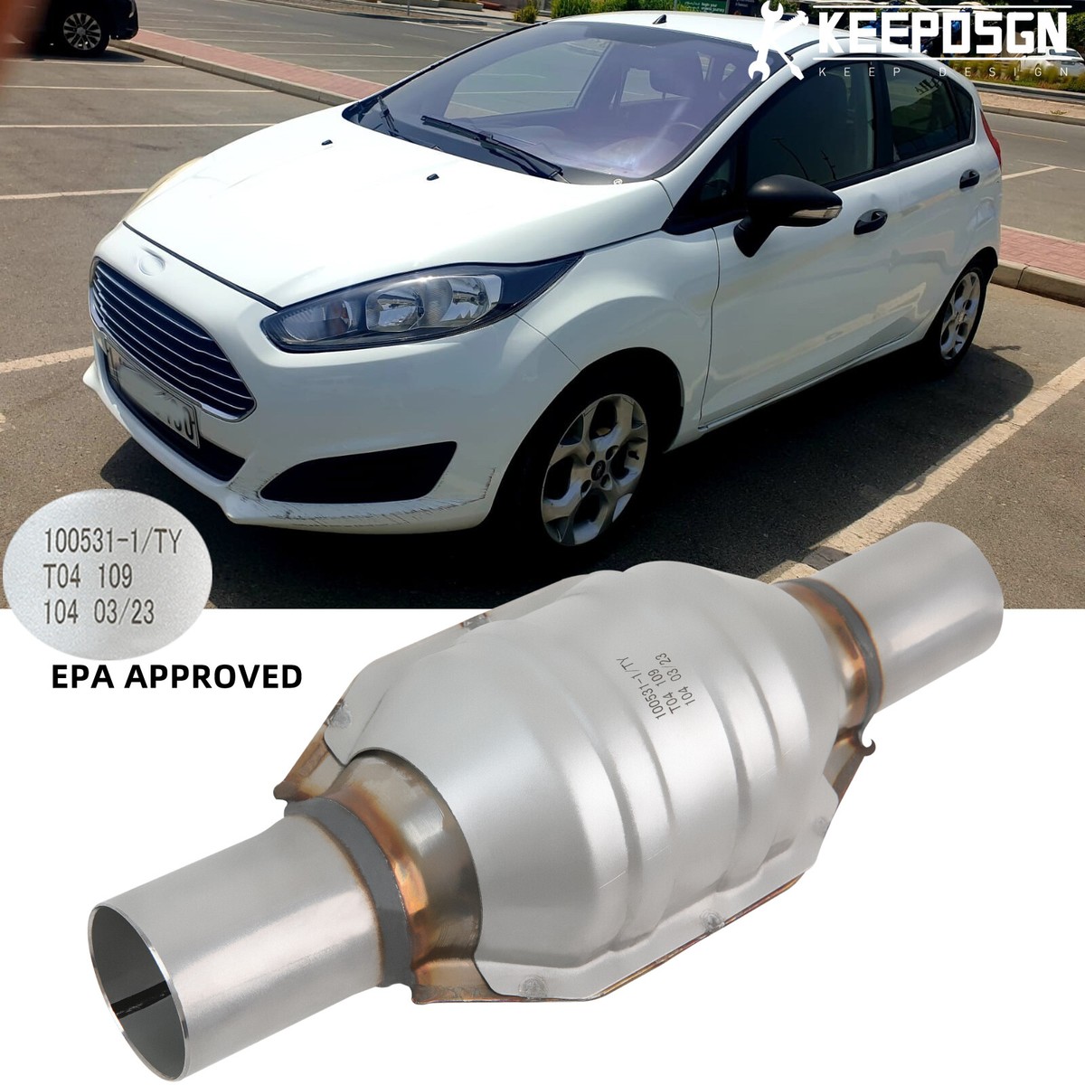 2011-2019 Ford Fiesta 1PCS Catalytic Converter 2