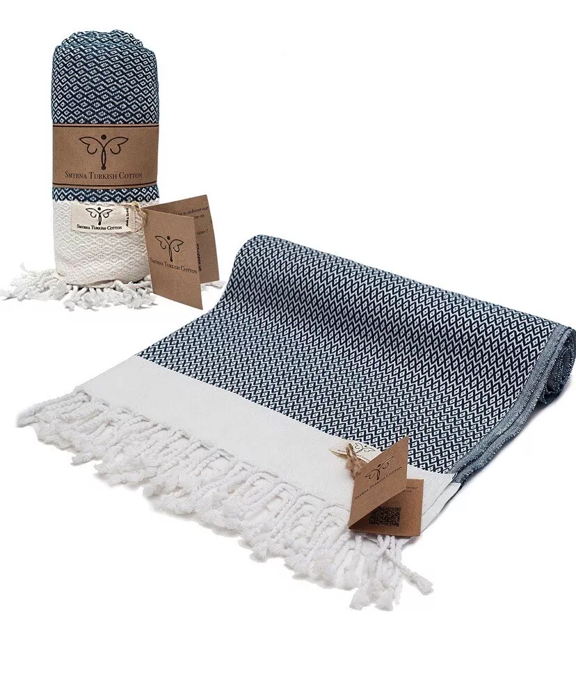 Smyrna Original Turkish Beach Towel Cotton Prewashed 37 x 71