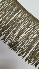 perial co 6 inches chainette fringe olive color (custom Dyed ) sold by yard
