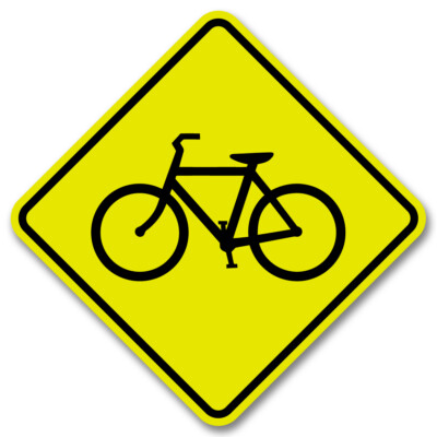 Bicycle / Bike Crossing Yellow Aluminum Sign | eBay