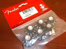 NEW - Set of 6 Fender Skirted Amplifier Knobs, 1-10 - 099-0930-000
