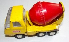 (1) Vintage Tiny Tonka Cement Mixer Truck #575 USA Made Steel (Red Yellow)