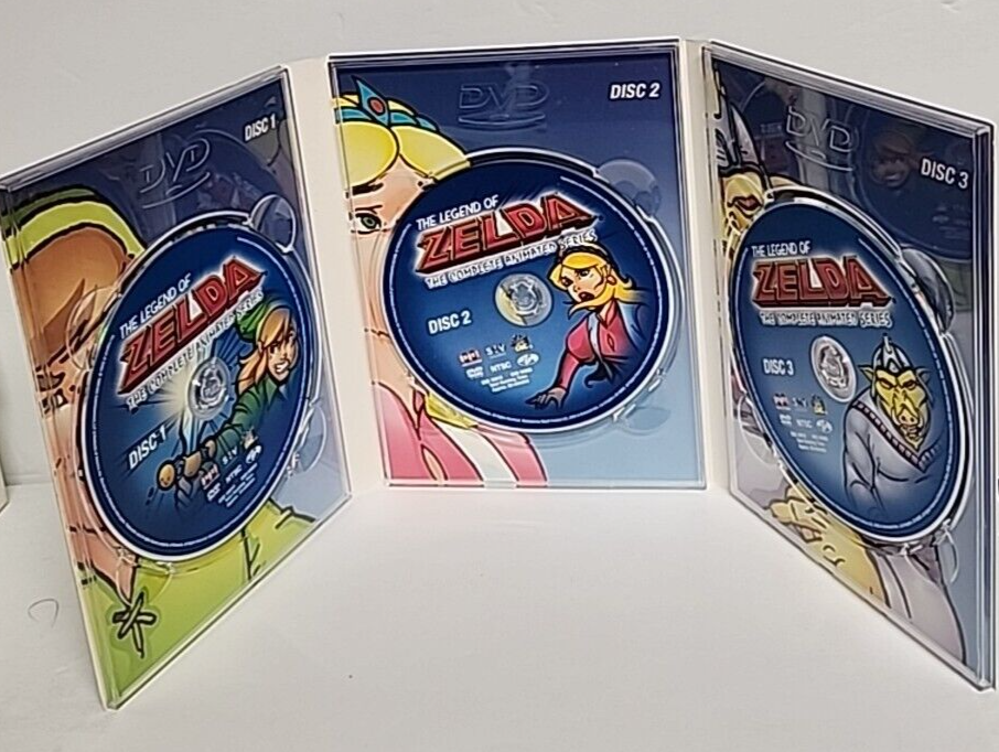 The Legend of Zelda Complete Animated Series DVD 2005 3-Disc Set