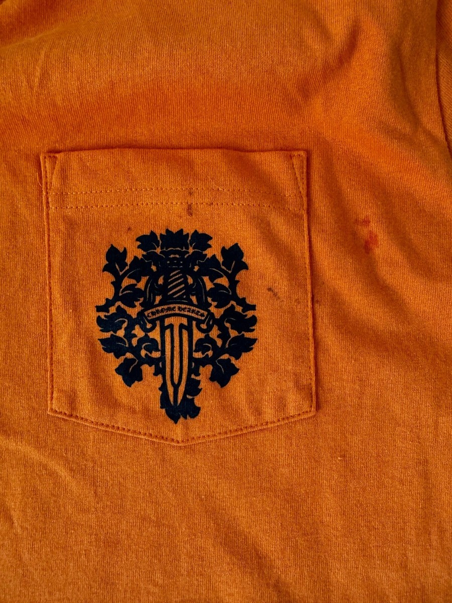 Chrome Hearts Vine Dagger T-shirt Orange/Black Large Authentic NEW