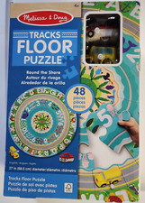 Melissa  Doug Kids Tracks Floor Puzzle 48 Pieces Around The Shore Theme 27" Dia