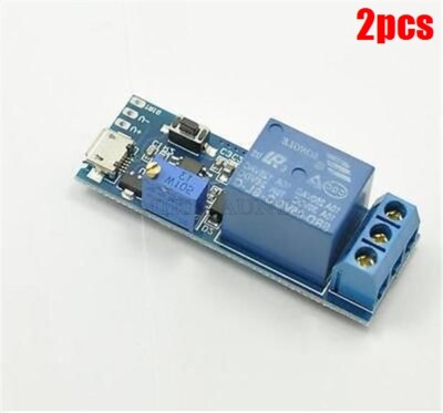 2Pcs 5V-30V Timer Control Module Relay Micro Usb Power Delay Trigger Delay ih