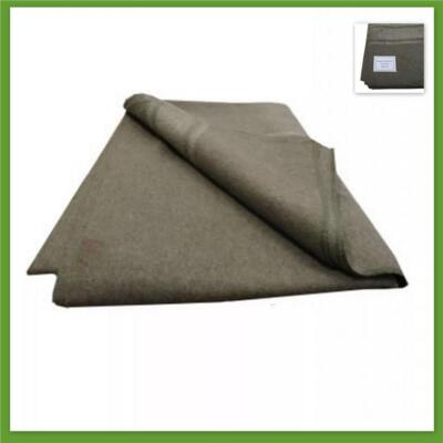 Cadet 90% Wool Blanket, Olive Green, 157x203cm (62x80in), Military Army Style, Emergency Camping - View #4