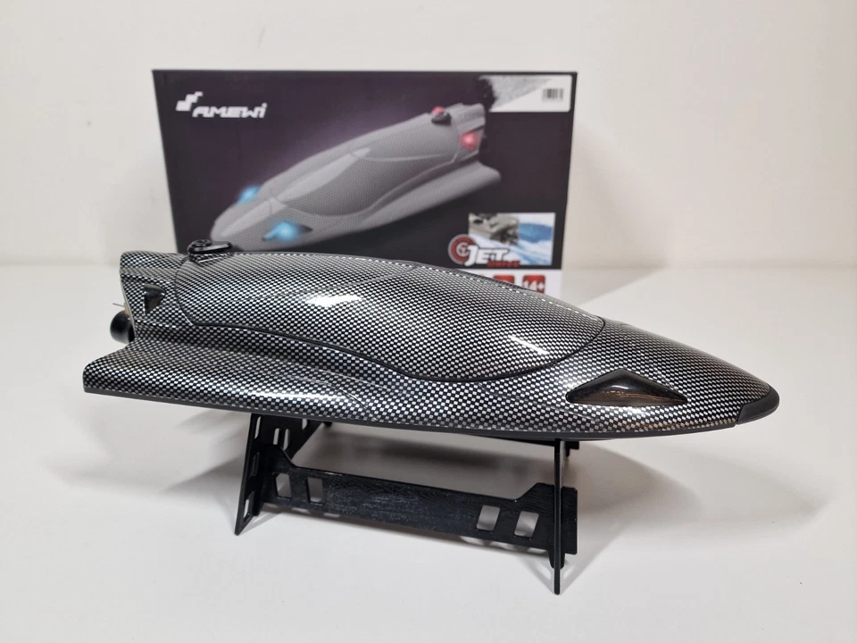 Amewi 26108 Stingray Rc Speedboot mit Jetantrieb 335mm RTR Carbon-Optik Rc Boot - Bild 2 von 4
