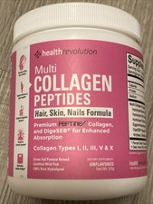 Health Revolution Hydrolyzed Collagen Peptides Hair Skin  Nail Formula 210g