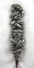 Raro tagliacarte vintage Tinn-per Viking Collection Guerrieri vichinghi peltro