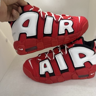 Youth 6.5Y  (GS) Nike Air More uptempo QS red white Cd9402-600 @BoxNo.20&38