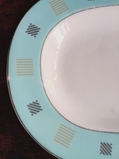 PLAT DE SERVICE OVALE 32 CM DECOR VERT