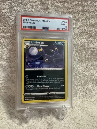 Umbreon : Pokemon : M24 EN McDonald's Promo 2025 : 009/015 : PSA 9 MINT
