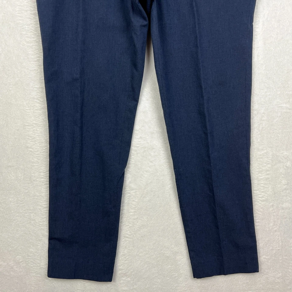 J Crew Ludlow Slim Fit Dress Pants Mens 33x30 (33x28) Blue Linen Cotten Somelos - Image 4 of 4