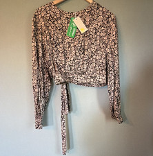 Boden Womens US 12 Dark Brown/Tan Floral Chif...