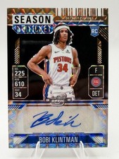 Bobi Klintman 2024-25 Contenders Optic /75 Bronze Season Ticket Rookie RC Auto 