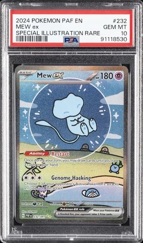 2024 POKEMON PAF EN-PALDEAN FATES SPECIAL ILLUSTRATION RARE #232 MEW EX PSA 10