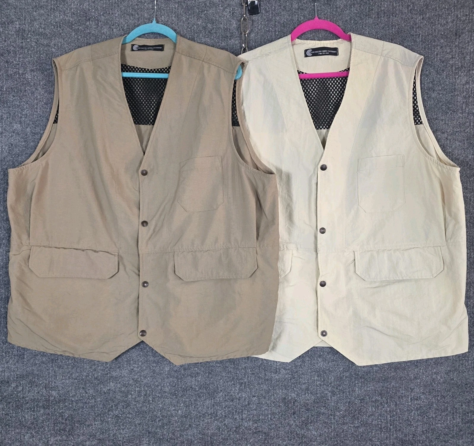x2 Concealed Carry Clothiers 2XL Vest Tan Khaki Brown XXL Tactical Hunting 2pcs
Opens in a new windo