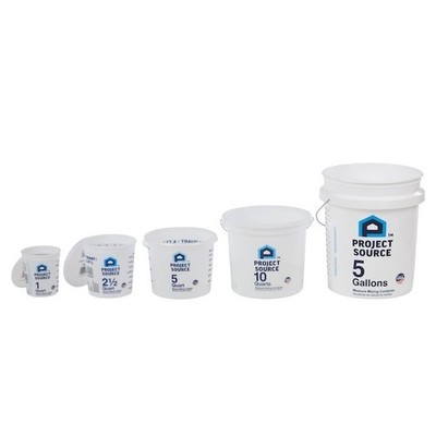 Project Source BPA-Free Plastic White Measure mixing bucket