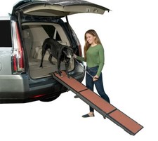 Pet Gear, Chocolate Travel Lite Ramp For Dogs Cats, 71X16x4-inches,