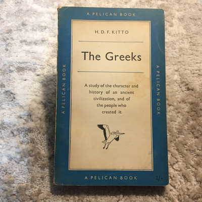 The Greeks H D F Kitto 1951 Pelican Books The Formation Of The Greek People Book