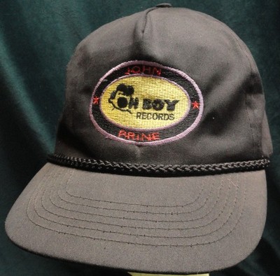 ULTRA RARE John Prine Oh Boy Records Embroidered Patch Strapback Hat Vtg KC