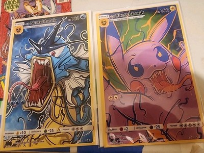 Set / Lot Pokemon Gorkem Demir Sketchbook Venomized Gyarados & Pikachu NM