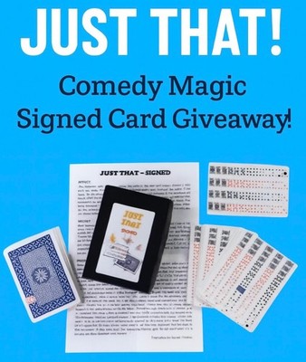JUST THAT SIGNED PREDICTION Magic Trick Mind Reading Mental 52 On One Card Joke