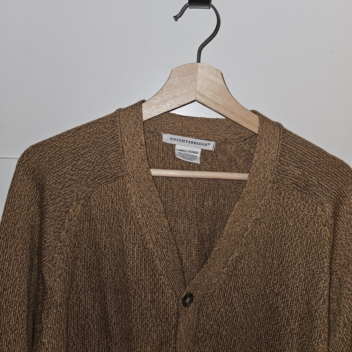 Vintage 90s Knightsbridge Cardigan Sweater Retro Grandpa Mens L 