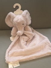 S.L. Home Fashions Pink Elephant Baby Lovey Security Blanket Plush Cozy Faux Fur