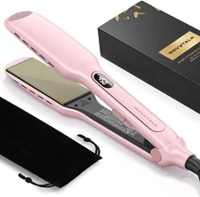 Wavytalk Wet to Straight Hair Straightener 1.75 Inch Titanium Flat Iron for Damp