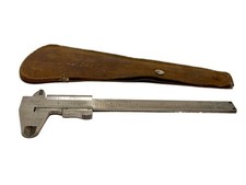 Vintage Helios Vernier Caliper Made in Germany with Leather Case 9 Inch
