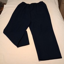 Alfred Dunner Womens Size 18 Knit Pants Black Elastic Waist Straight Pockets GUC