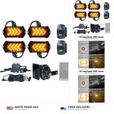 UTV Turn Signal Kit with 110dB Horn, Plug and Play Street Legal Kit, 144 LE...
