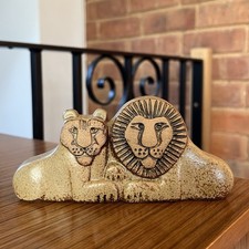 Vintage Gustavsberg Lisa Larson Sweden Lions Noah’s Ark Stoneware Figure