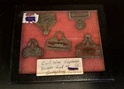 AUTHENTIC 5 Civil War Suspender Buckles Found in Gettysburg Glass Top Display