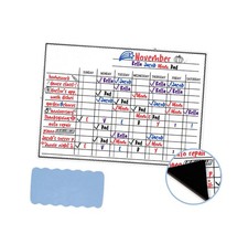 Magnetic Dry Erase Chore Chart Board Kids Adults Refrigerator Wall Calendar