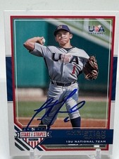 2017 Panini USA Baseball Stars & Stripes #52 Christian Cairo SIGNED