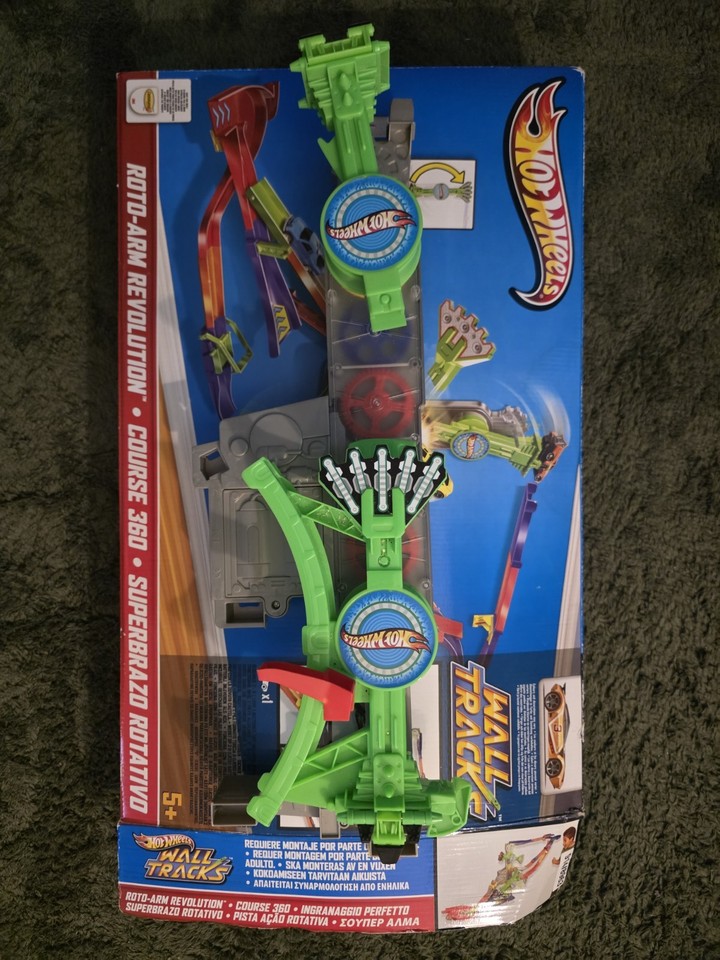 Hot Wheels Wall Tracks – Roto-Arm Revolution – Boîte Scellée, Neuf
