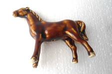 Miniatur Pferd Figur, PorzellanKeramik  Gr. 8cm lang 7cm hoch - Vintage