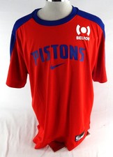 2024-25 Detroit Pistons Ron Harper Jr #13 Game Used Red Shooting Shirt XL 070