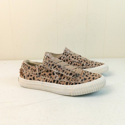 Blowfish Malibu Marley Fashion Sneakers Women Size 7 Cheetah Print Slip On