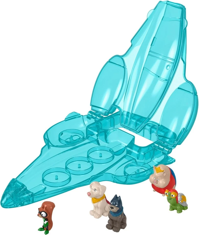 Fisher Price DC League of Super-Pets Invisible Jet Case Mini Figure 5-Pack  11z