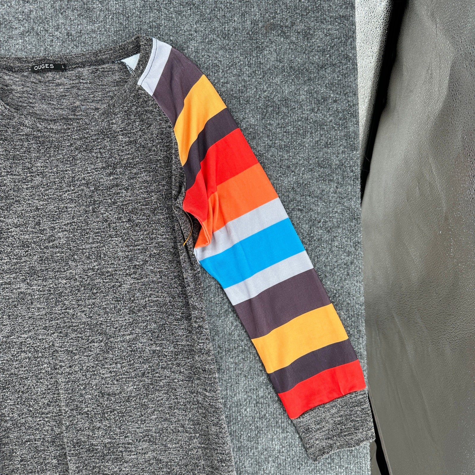 Ouges Women's Casual Color Block Extra Long T-Shi… - image 4