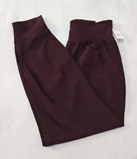 Old Navy Womens M Burgundy Boxwood High-Waisted PowerSoft Pocket Joggers Pants