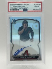 2023 1st Bowman Deyvison De Los Santos * Chrome Auto * PSA 10 Low Pop Prospect