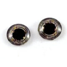 Pair Brown Cyberpunk Glass Eyes Jewelry Doll Taxidermy Flatback Cabochons