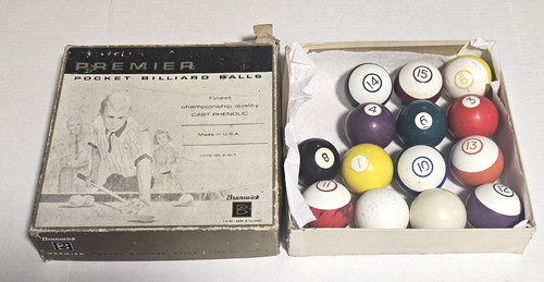 Brunswick Premier Vintage Pool/Billiards Ball Set USED Replacement Lot
