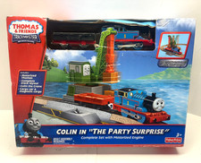 Thomas & Friends Motorized Train Railway Trackmaster Colin The Party Surprise
